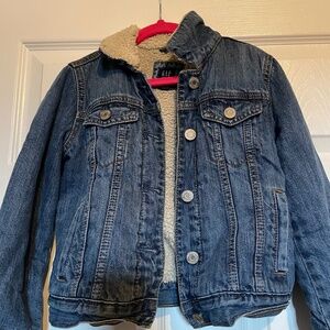 Gap fur lined denim jacket